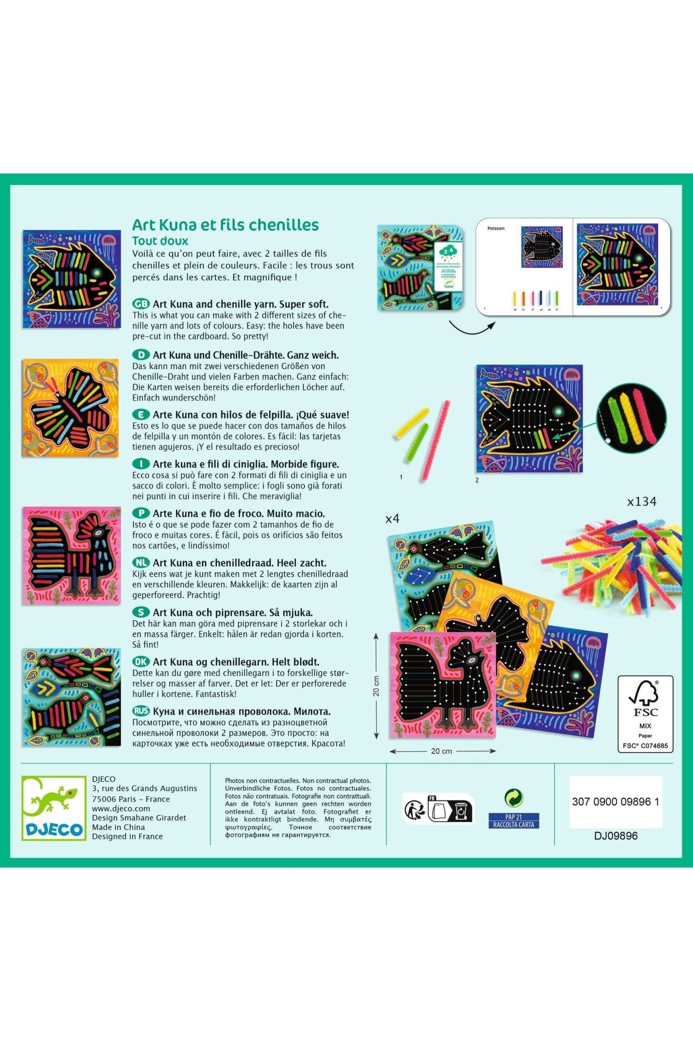 Art Kuna en chenilledraad - Heel zacht van Djeco | Kids Conceptstore Le Fanfare