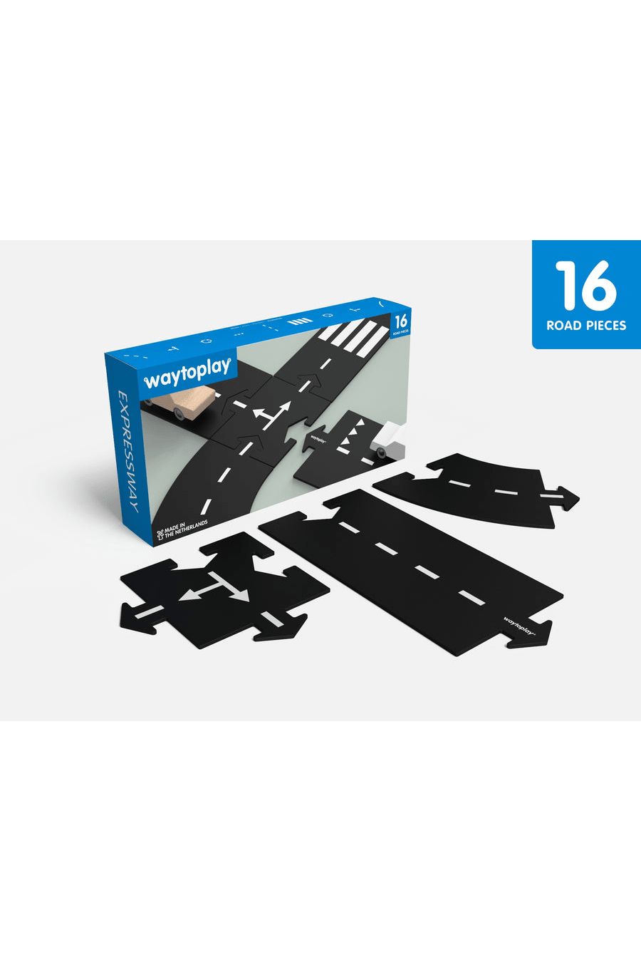 Autoweg 16 stuks van Waytoplay | Kids Conceptstore Le Fanfare