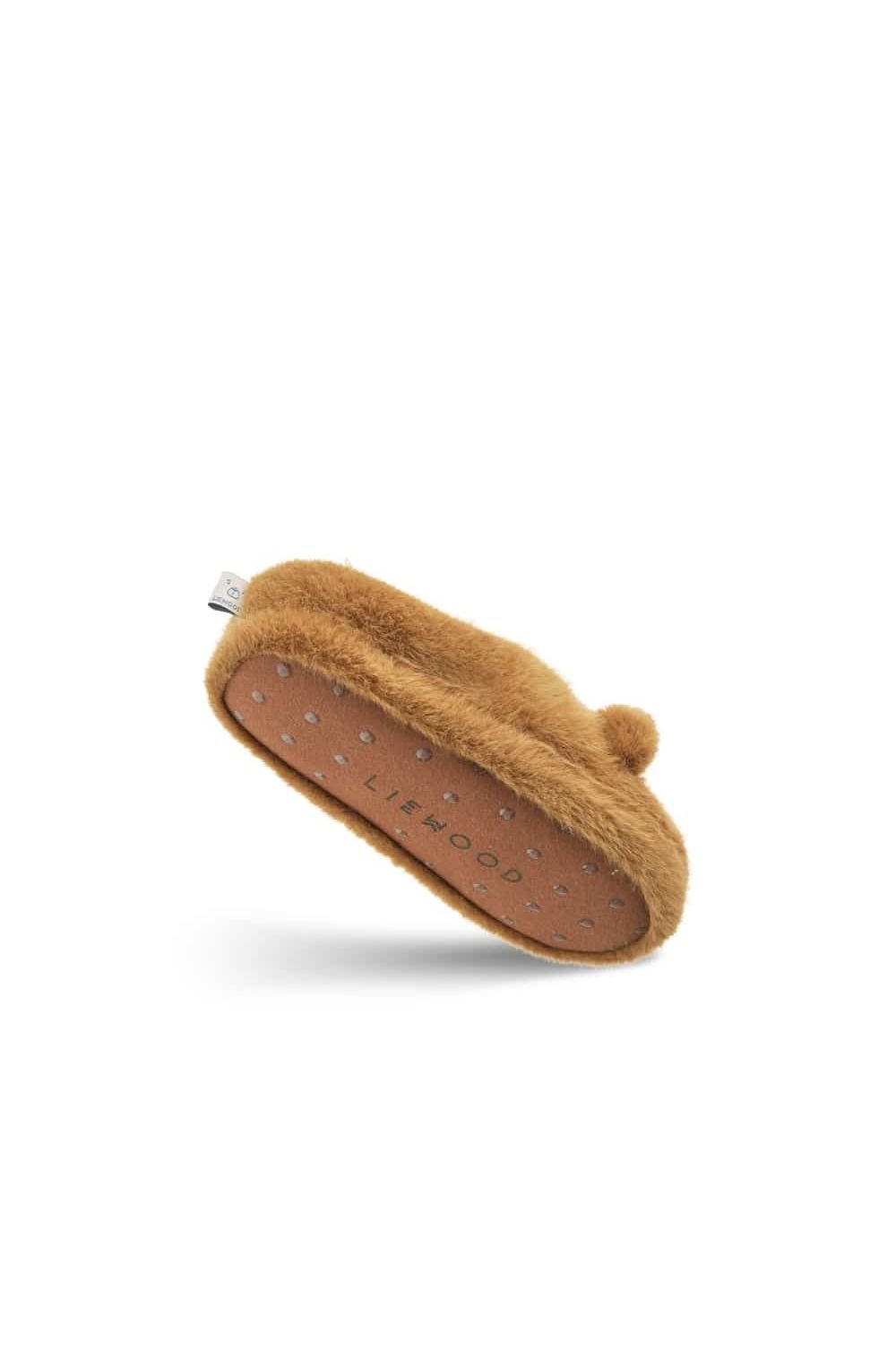 Aviaja Bear Slippers - Golden caramel van Liewood | Kids Conceptstore Le Fanfare