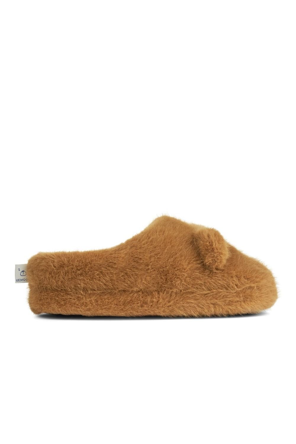 Aviaja Bear Slippers - Golden caramel van Liewood | Kids Conceptstore Le Fanfare