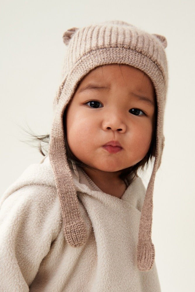 Aviana Baby Bonnet Oat melange van Liewood | Kids Conceptstore Le Fanfare