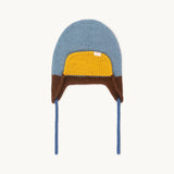 Tiny Cottons COLOR BLOCK EARFLAP BEANIE warm blue/brown