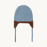 Tiny Cottons COLOR BLOCK EARFLAP BEANIE warm blue/brown
