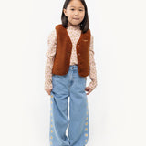 Tiny Cottons PADDED TINY VEST brown