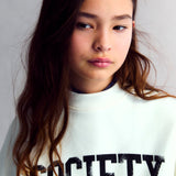 Society Teen Sweatshirt Moonlight White