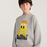 Bigtooth Lemon sweatshirt - Light Heather Grey