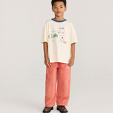 Taxi Saurus Tag twill pants - Red