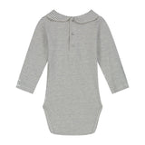 Baby Collar Onesie | Grey Melange - Cream van Gray Label | Kids Conceptstore Le Fanfare