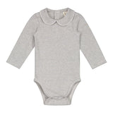 Baby Collar Onesie | Grey Melange - Cream van Gray Label | Kids Conceptstore Le Fanfare