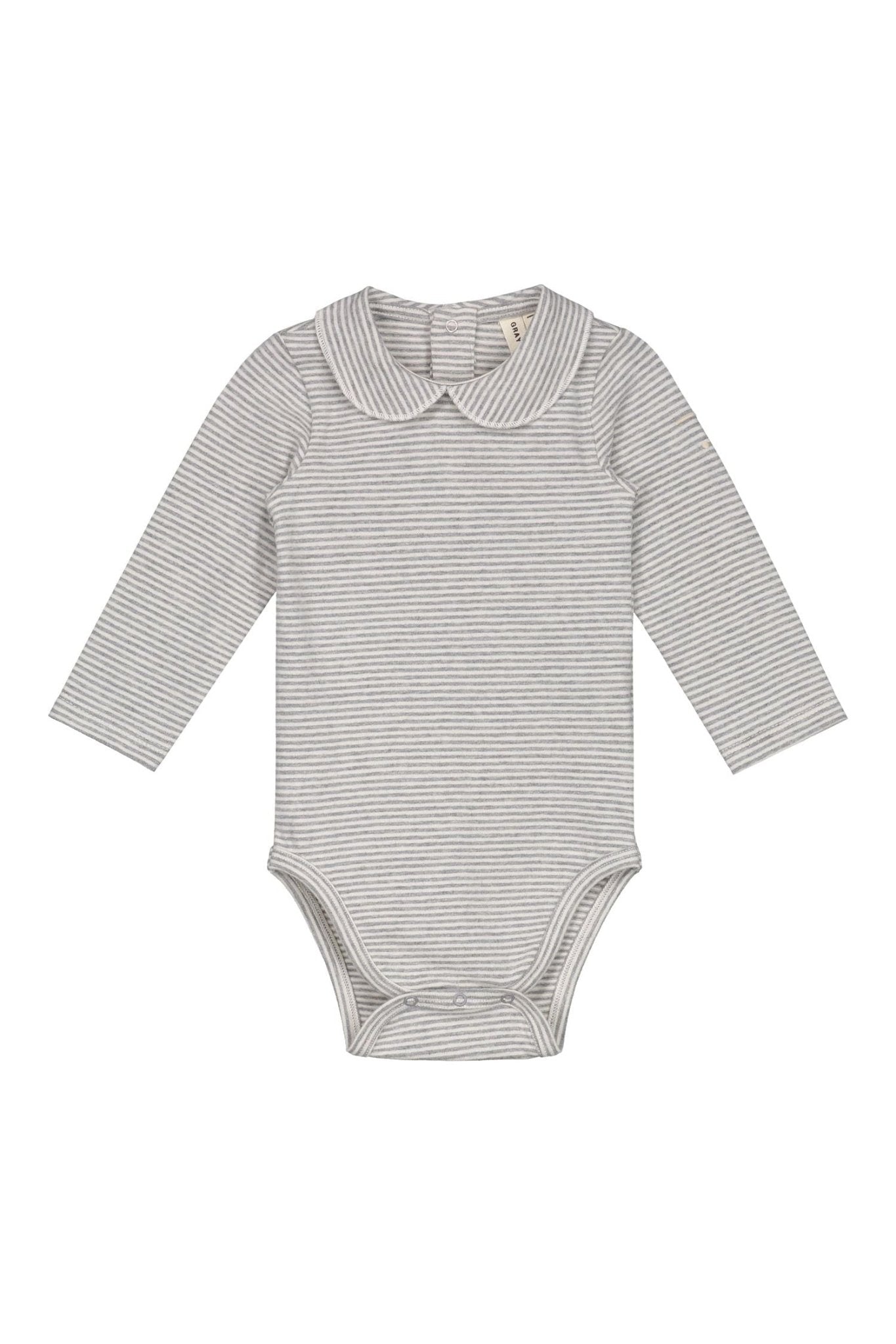 Baby Collar Onesie | Grey Melange - Cream van Gray Label | Kids Conceptstore Le Fanfare