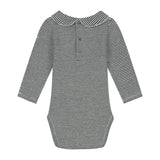 Baby Collar Onesie | Nearly Black - Cream van Gray Label | Kids Conceptstore Le Fanfare
