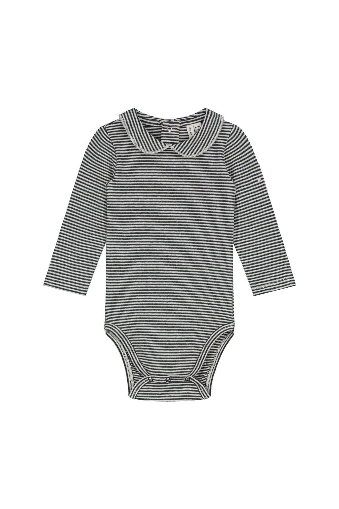 Baby Collar Onesie | Nearly Black - Cream van Gray Label | Kids Conceptstore Le Fanfare