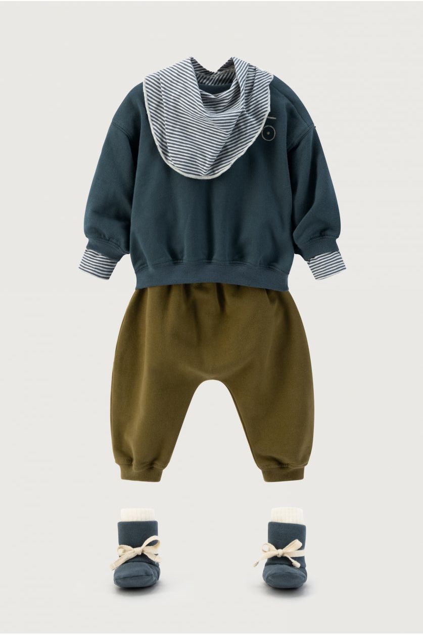 Baby Dropped Shoulder Sweater | Blue Grey van Gray Label | Kids Conceptstore Le Fanfare