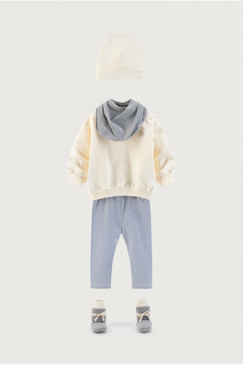 Baby Dropped Shoulder Sweater | Cream van Gray Label | Kids Conceptstore Le Fanfare