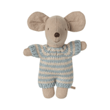 Baby mouse in carry cot - Blue van Maileg | Kids Conceptstore Le Fanfare