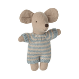Baby mouse in carry cot - Blue van Maileg | Kids Conceptstore Le Fanfare