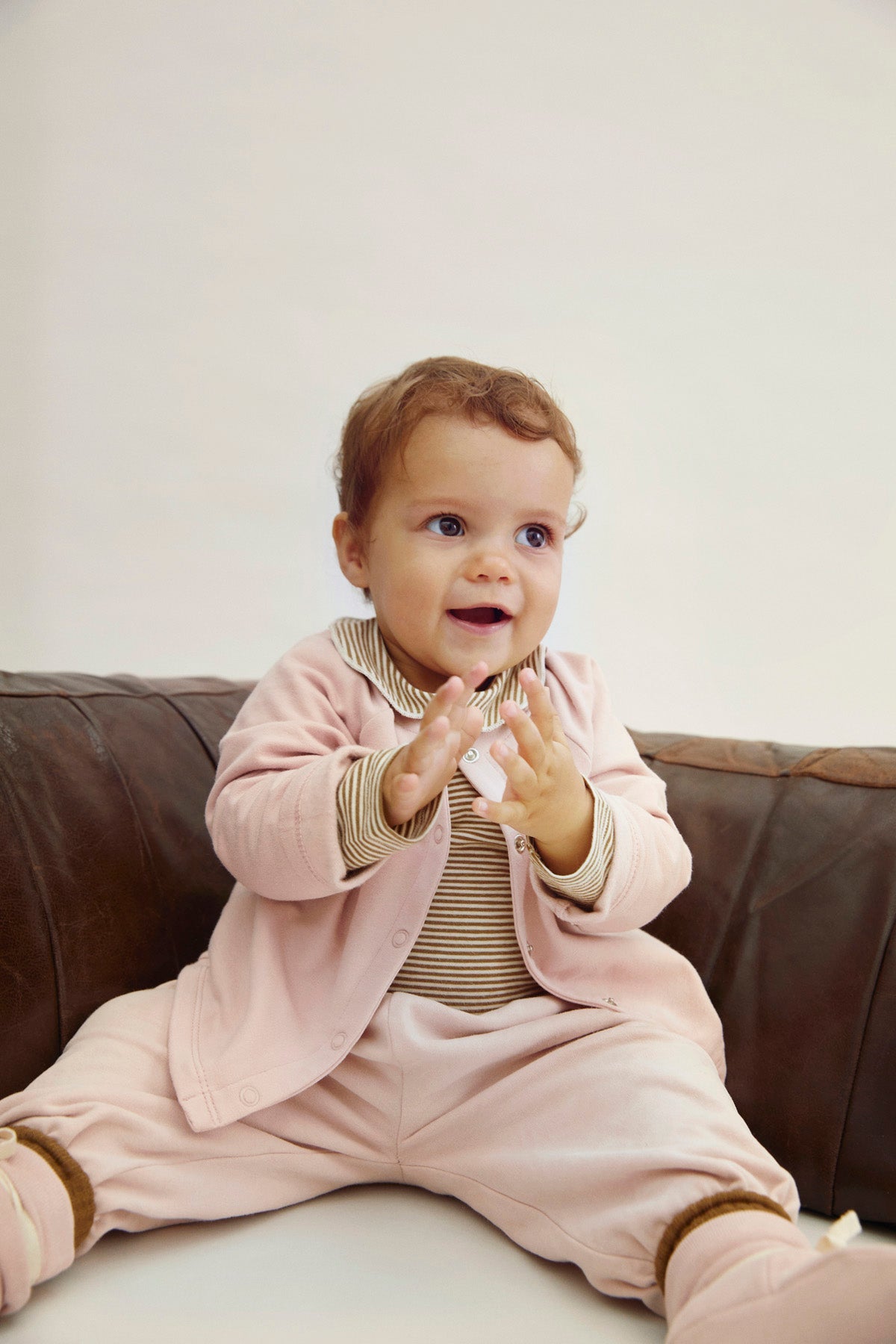 Baby Raglan Cardigan | Faded Pink van Gray Label | Kids Conceptstore Le Fanfare