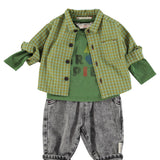 Baby trousers - Washed black denim van Piupiuchick | Kids Conceptstore Le Fanfare