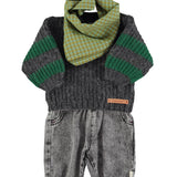 Baby trousers - Washed black denim van Piupiuchick | Kids Conceptstore Le Fanfare