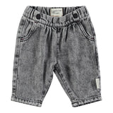 Baby trousers - Washed black denim van Piupiuchick | Kids Conceptstore Le Fanfare