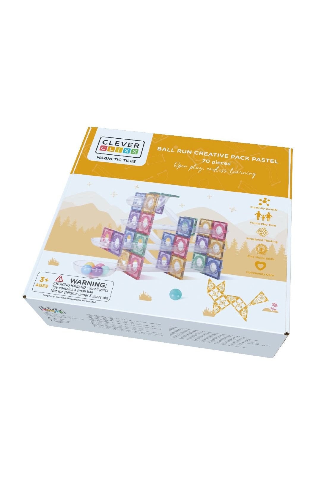 Ball Run Creative Pack Pastel 70 Stuks van Cleverclixx | Kids Conceptstore Le Fanfare