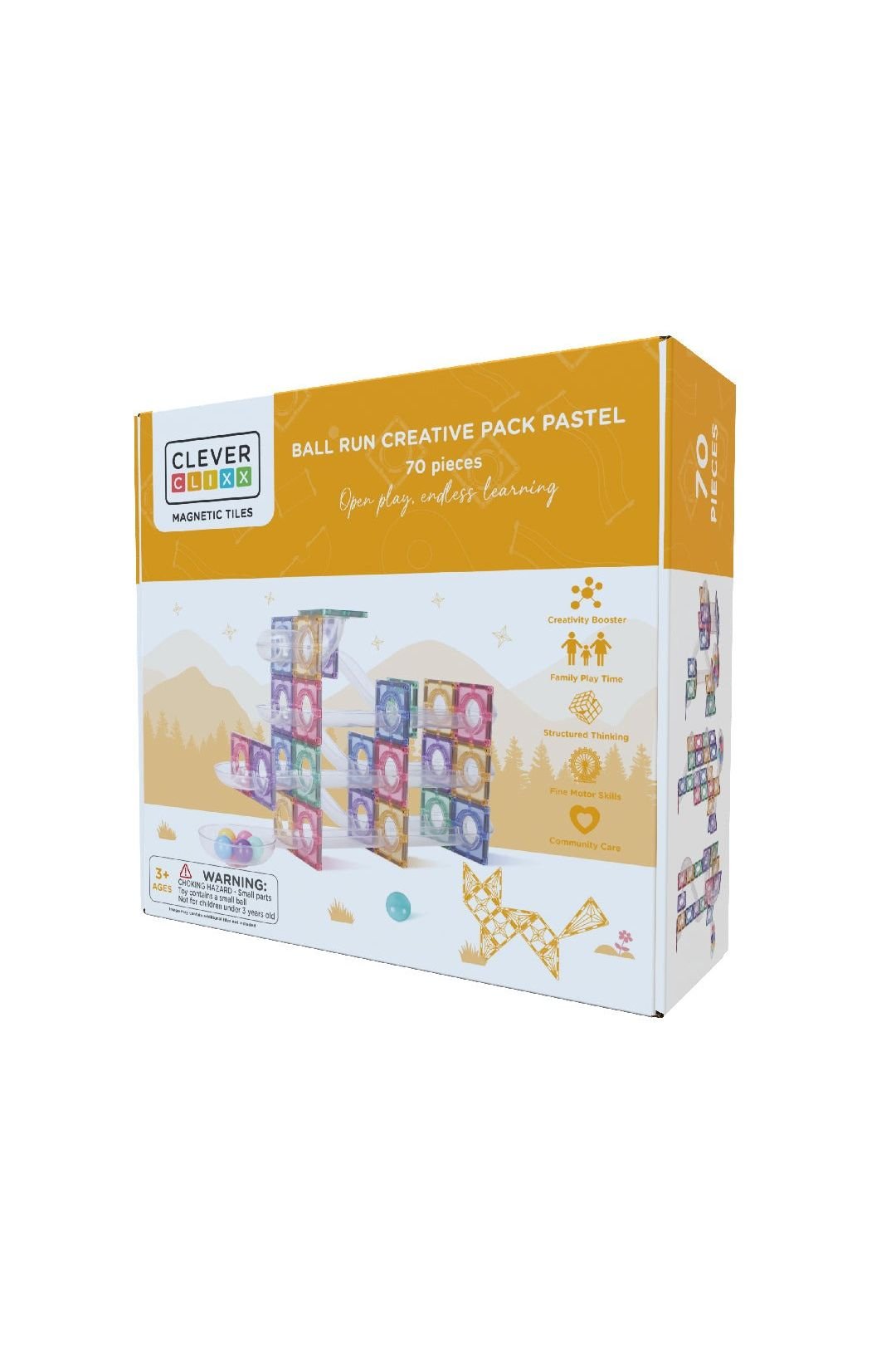 Ball Run Creative Pack Pastel 70 Stuks van Cleverclixx | Kids Conceptstore Le Fanfare