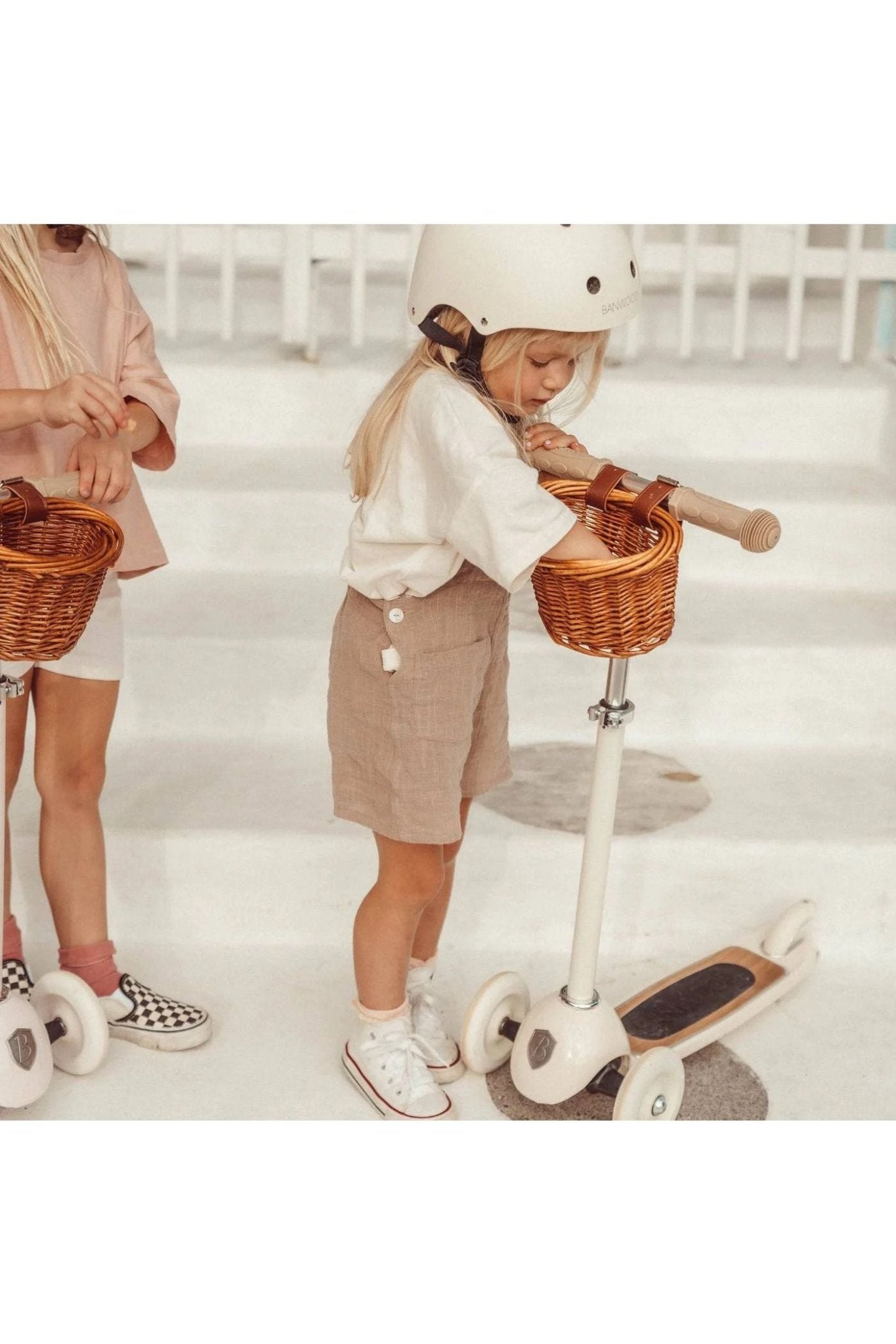 Banwood 3-wheel scooter vintage - cream van Banwood | Kids Conceptstore Le Fanfare