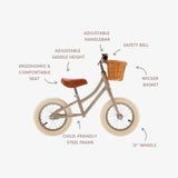 Banwood balance bike first go vintage - beige van Banwood | Kids Conceptstore Le Fanfare