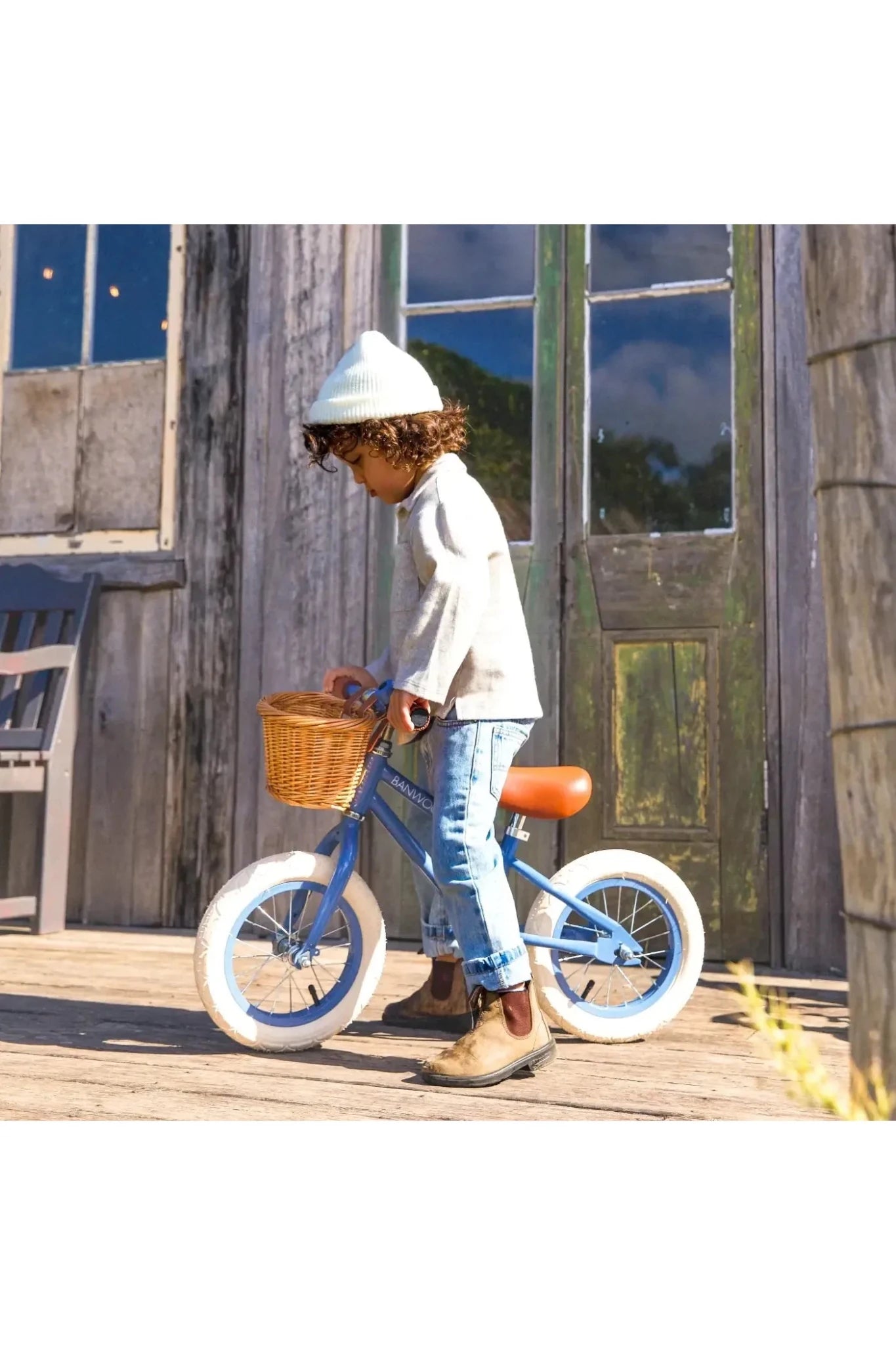 Banwood balance bike first go vintage - blue van Banwood | Kids Conceptstore Le Fanfare