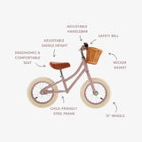 Banwood balance bike first go vintage - dusty pink van Banwood | Kids Conceptstore Le Fanfare