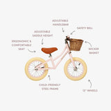 Banwood balance bike first go vintage - pink van Banwood | Kids Conceptstore Le Fanfare