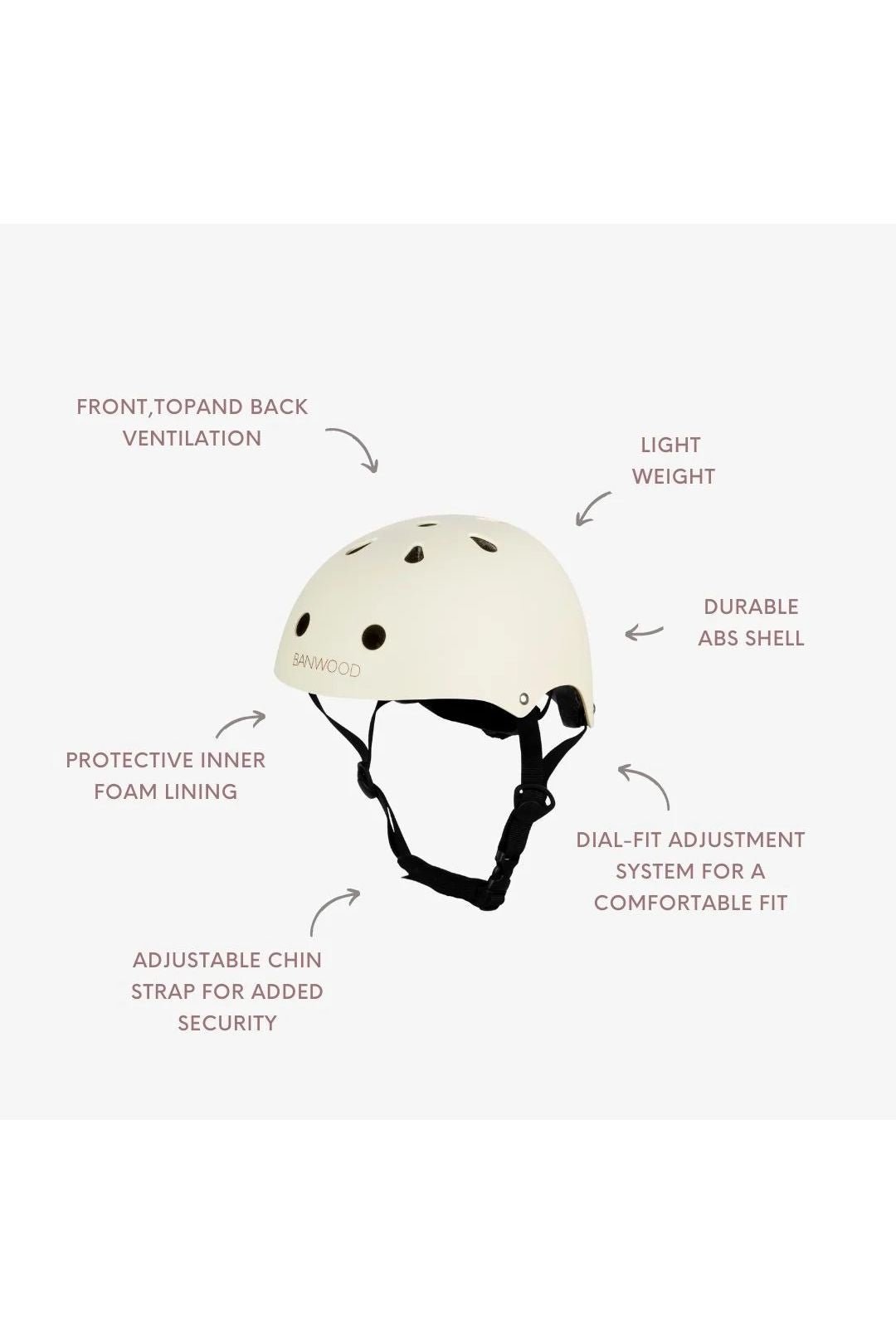Banwood classic helmet - matte - cream van Banwood | Kids Conceptstore Le Fanfare