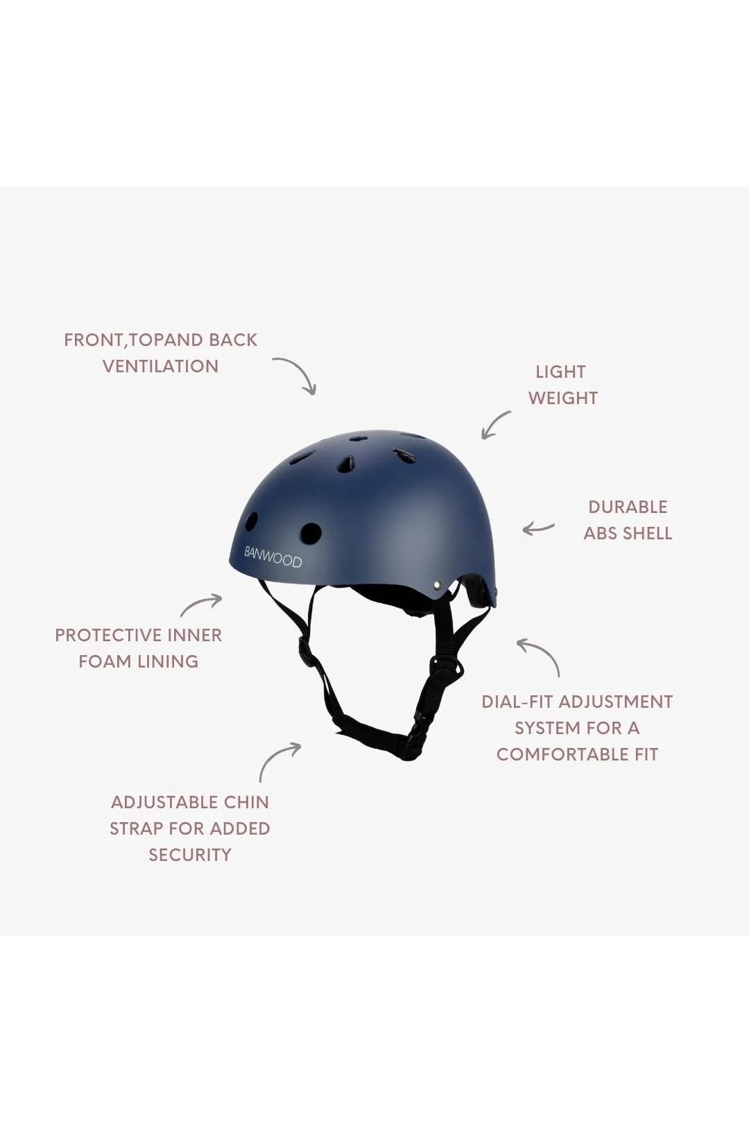Banwood classic helmet - matte - navy blue van Banwood | Kids Conceptstore Le Fanfare
