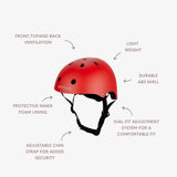 Banwood classic helmet - matte - red van Banwood | Kids Conceptstore Le Fanfare