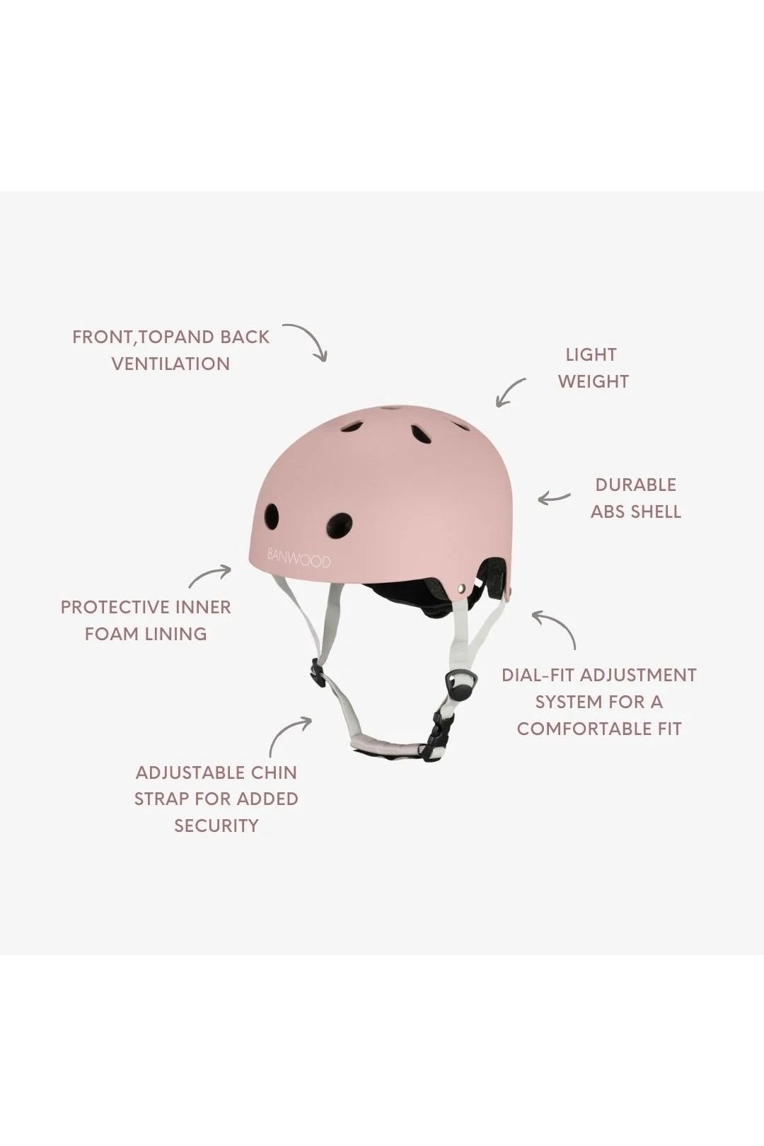 Banwood eco helmet - dusty rose van Banwood | Kids Conceptstore Le Fanfare