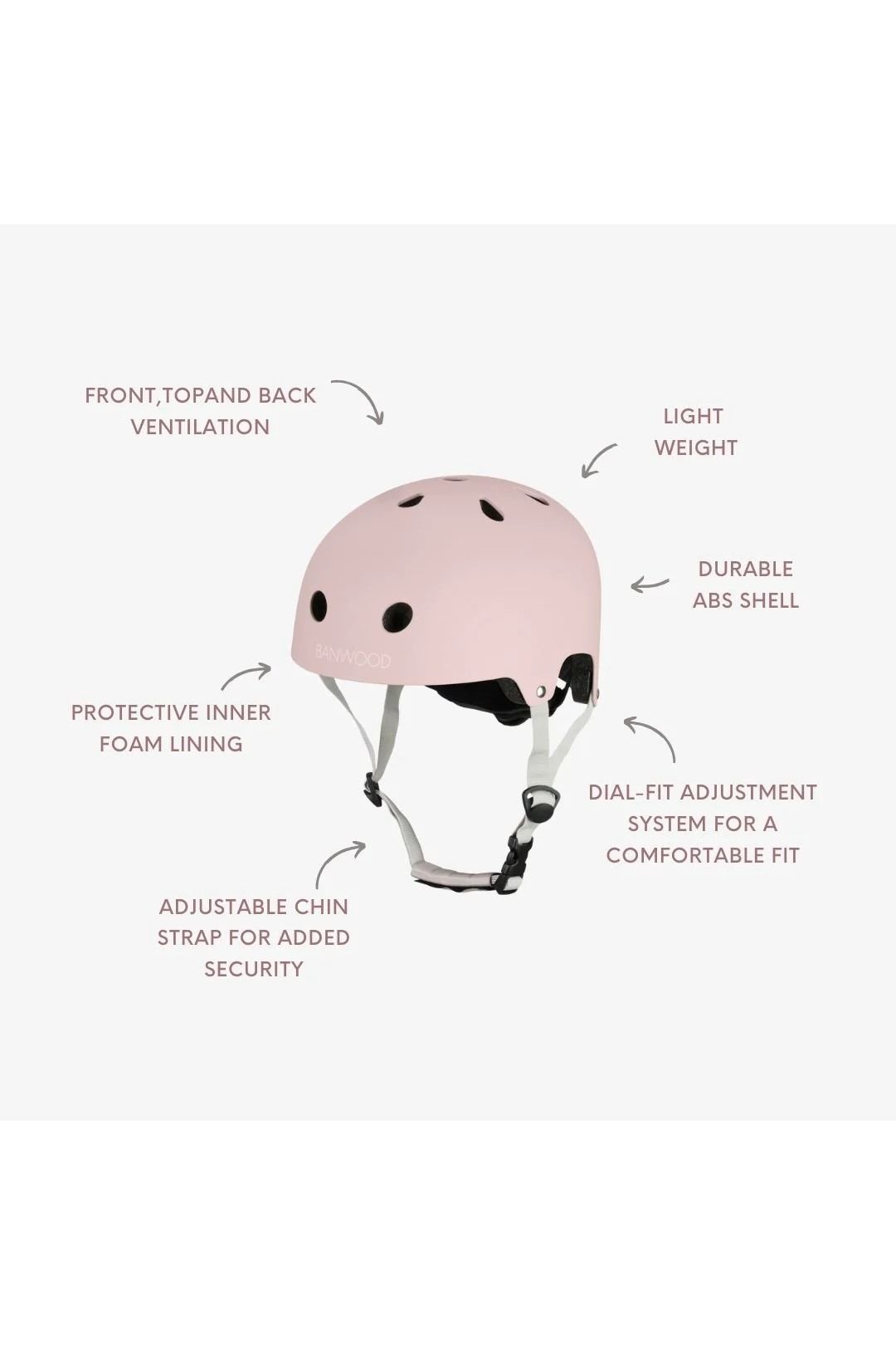 Banwood eco helmet - faded pink van Banwood | Kids Conceptstore Le Fanfare