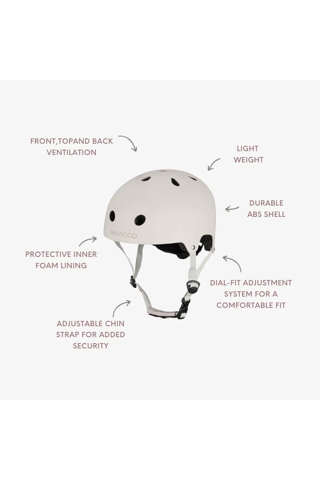 Banwood eco helmet - ivory van Banwood | Kids Conceptstore Le Fanfare