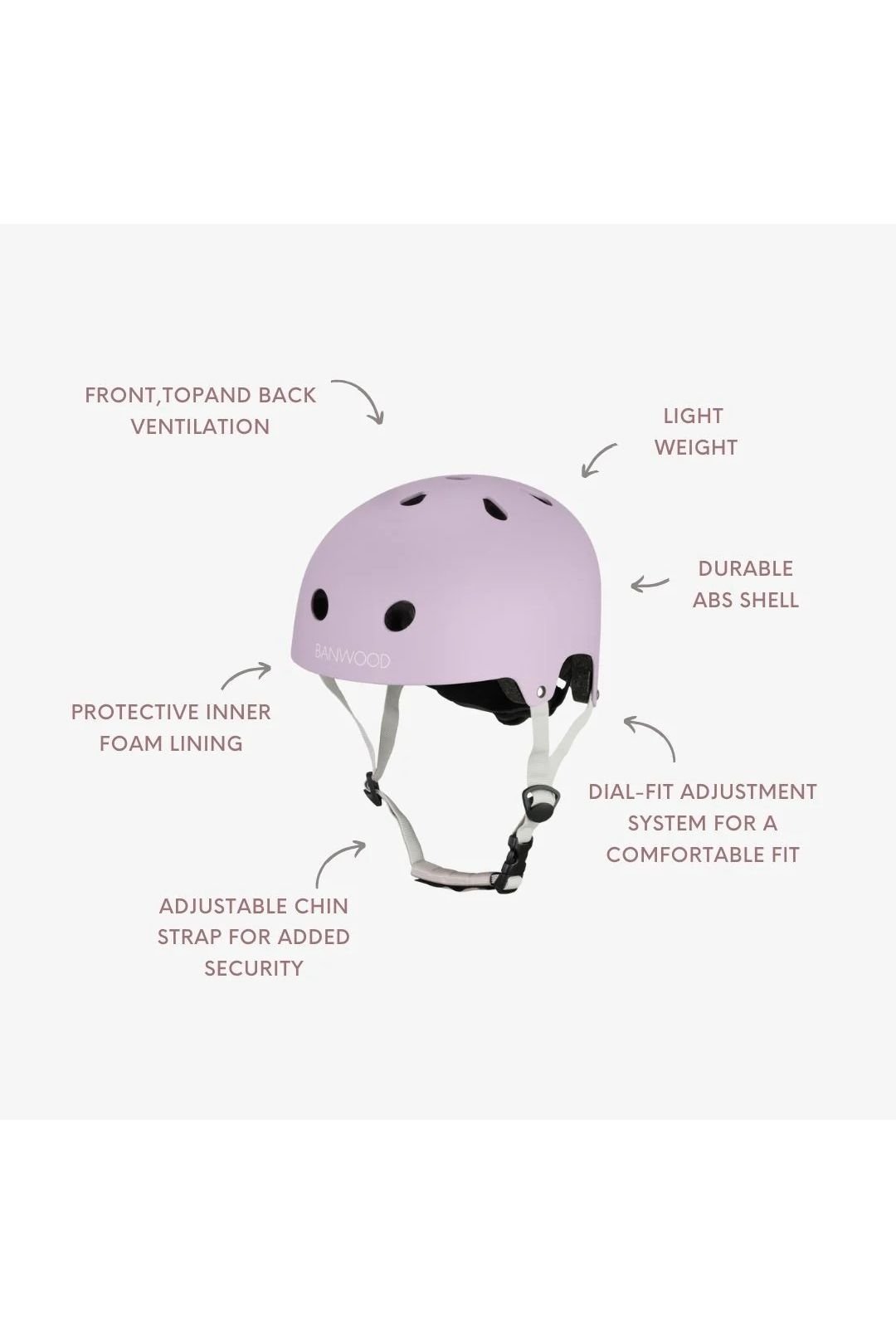 Banwood eco helmet - lavender van Banwood | Kids Conceptstore Le Fanfare