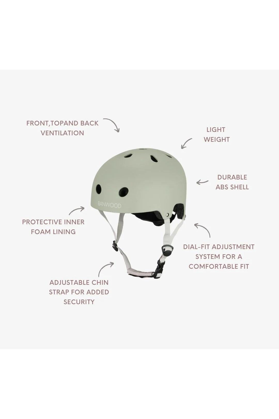 Banwood eco helmet - olive van Banwood | Kids Conceptstore Le Fanfare