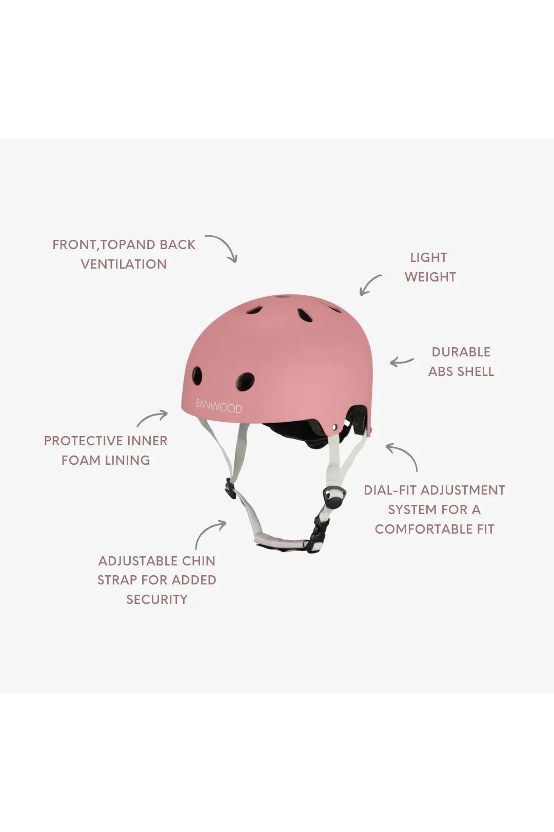 Banwood eco helmet - raspberry van Banwood | Kids Conceptstore Le Fanfare