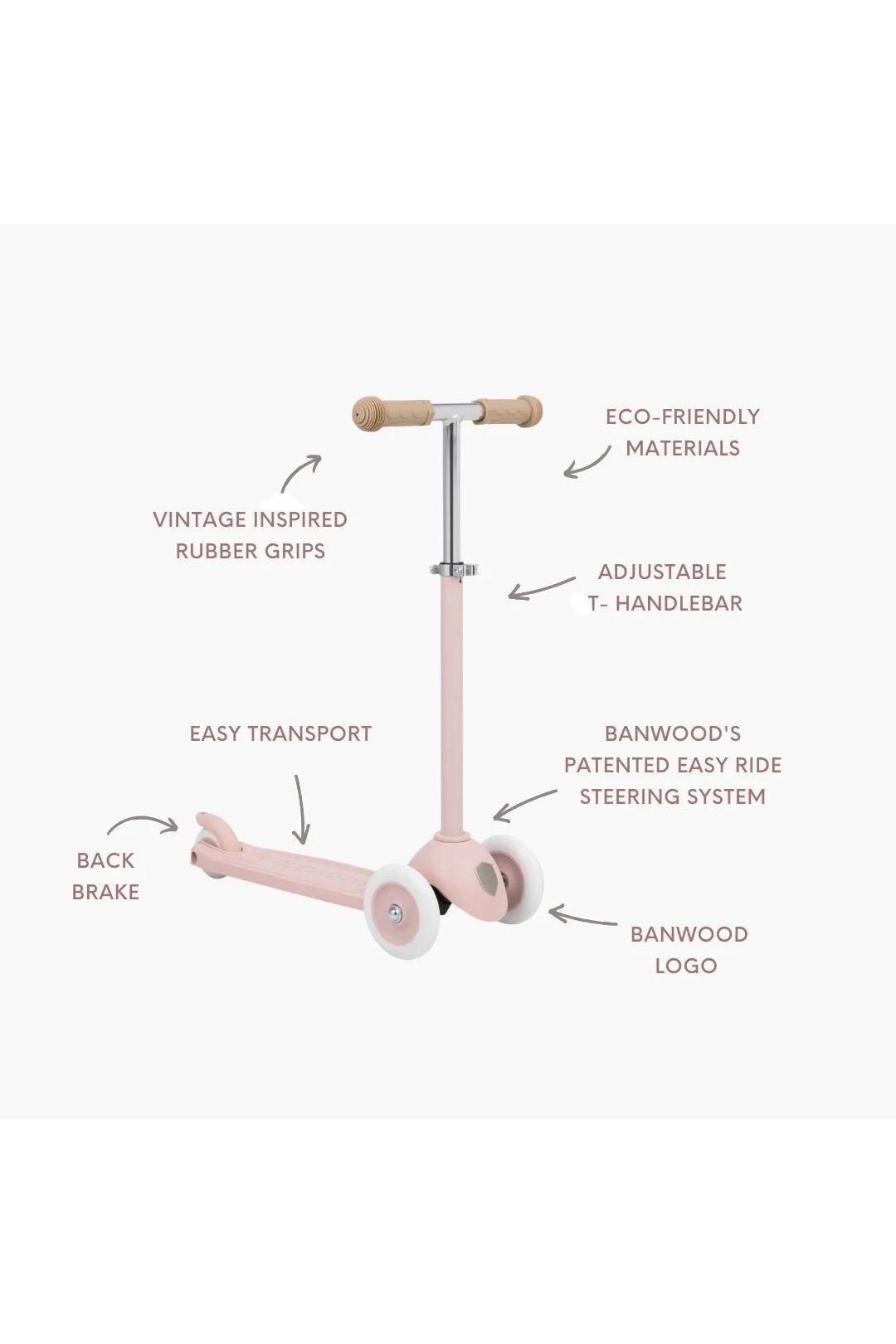 Banwood eco scooter - faded pink van Banwood | Kids Conceptstore Le Fanfare