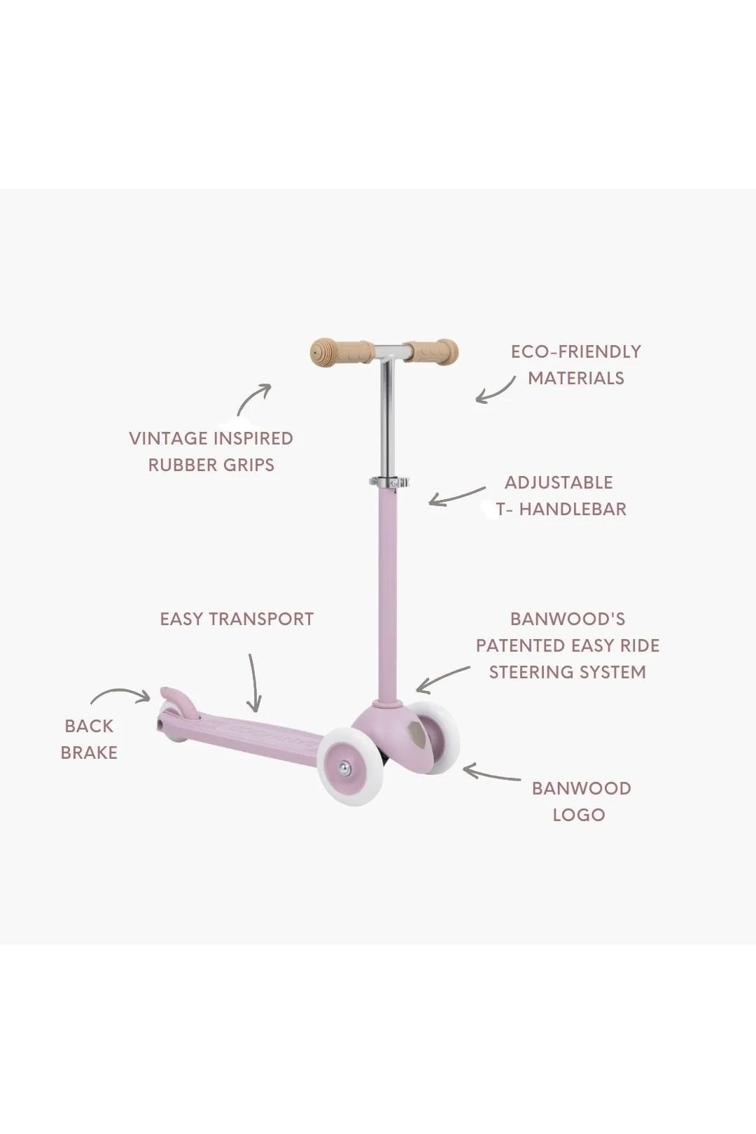 Banwood eco scooter - lavender van Banwood | Kids Conceptstore Le Fanfare
