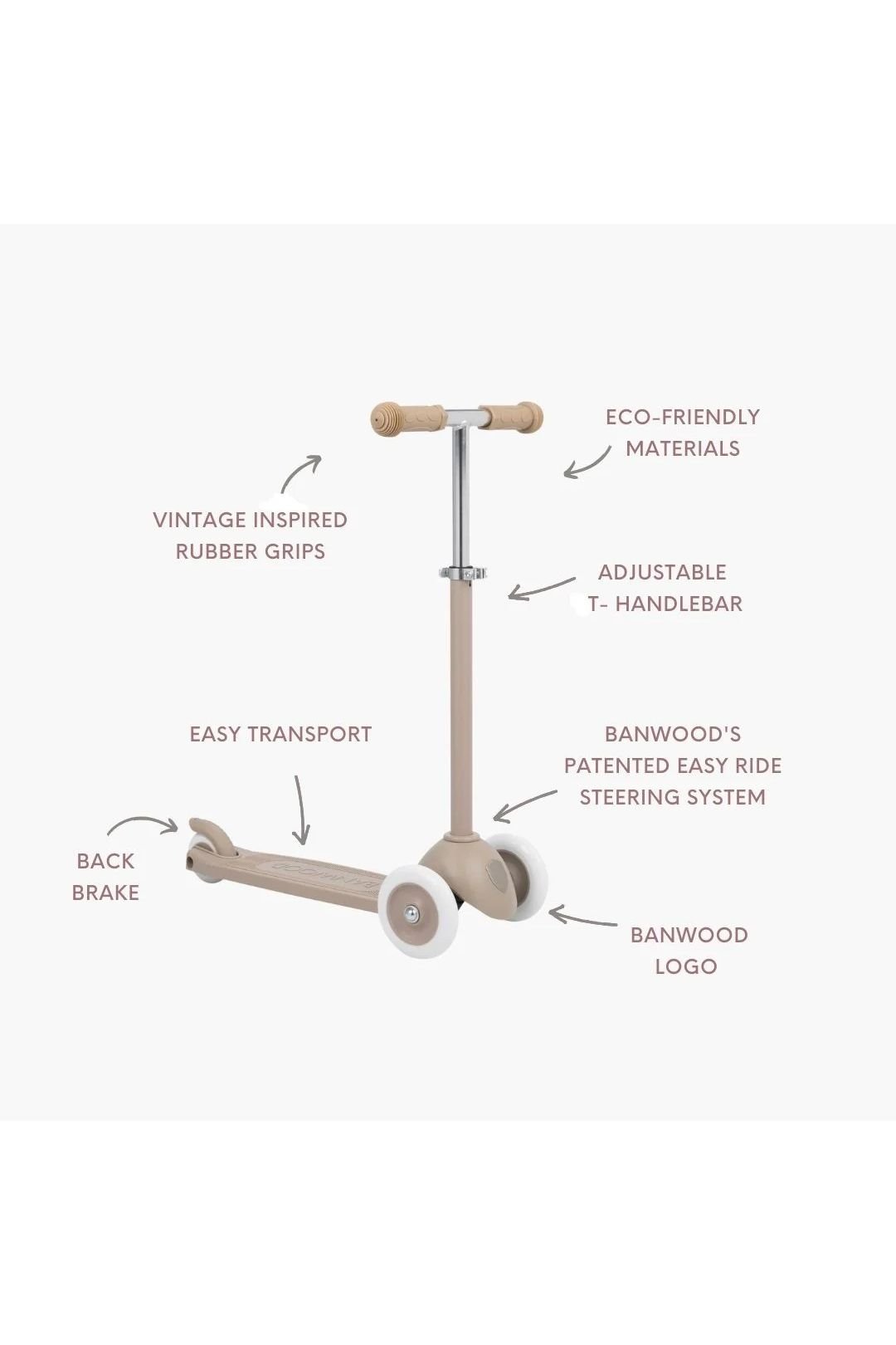 Banwood eco scooter - sand van Banwood | Kids Conceptstore Le Fanfare
