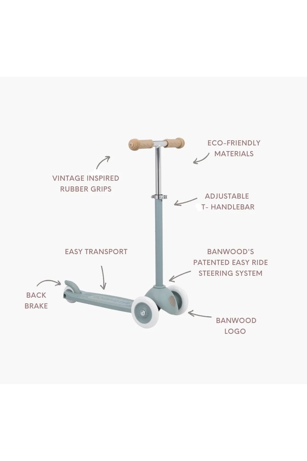 Banwood eco scooter - teal van Banwood | Kids Conceptstore Le Fanfare