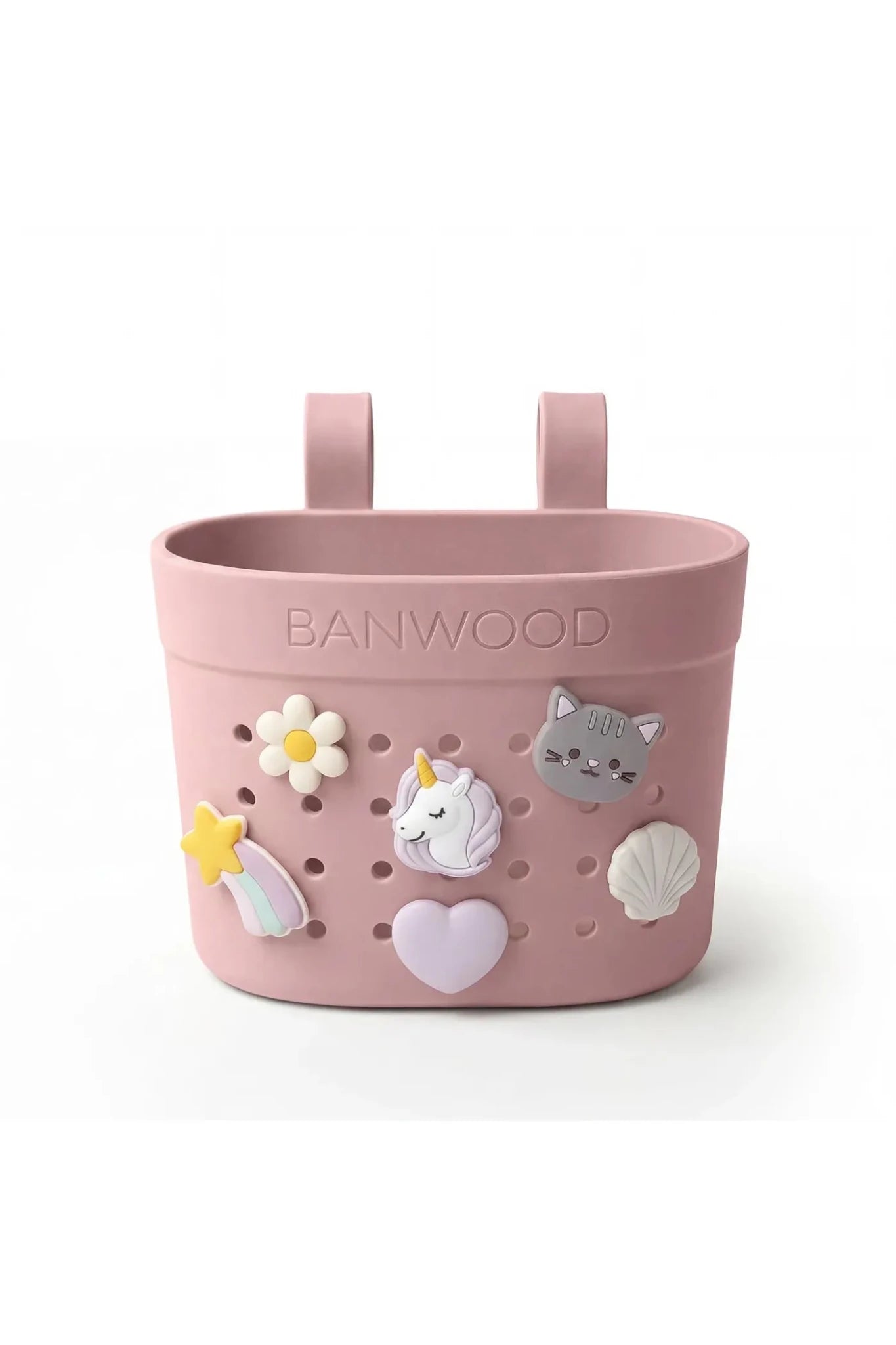Banwood Pin&Ride basket - Dusty rose van Banwood | Kids Conceptstore Le Fanfare