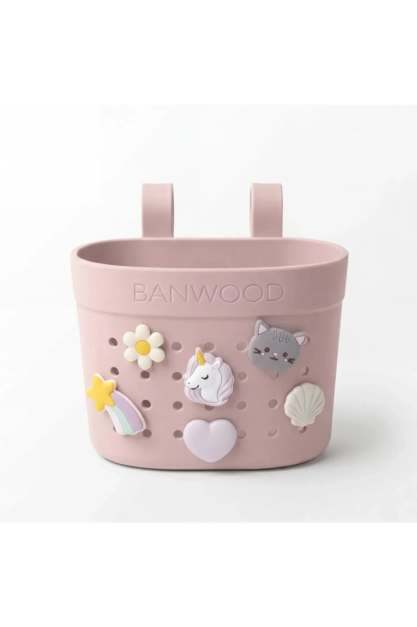 Banwood Pin&Ride basket - Faded pink van Banwood | Kids Conceptstore Le Fanfare