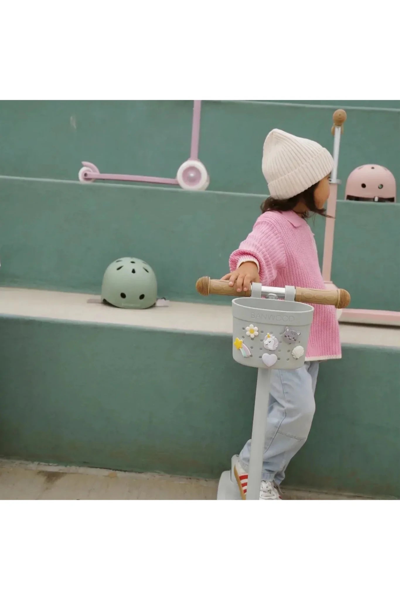 Banwood Pin&Ride basket - Ivory van Banwood | Kids Conceptstore Le Fanfare