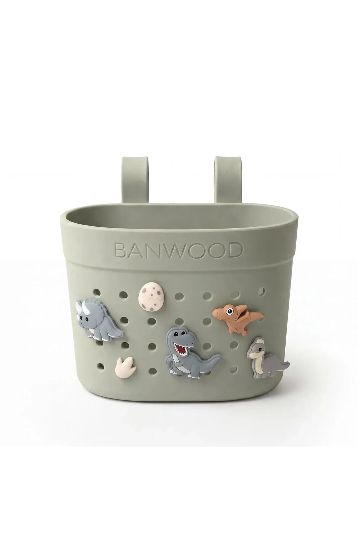 Banwood Pin&Ride basket - Olive van Banwood | Kids Conceptstore Le Fanfare