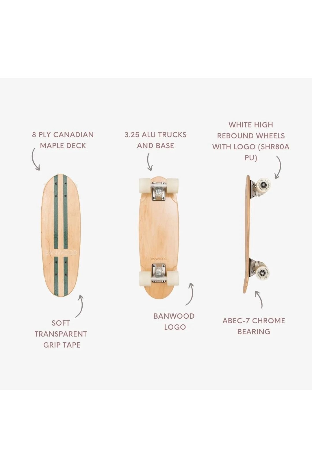 Banwood skateboard - green van Banwood | Kids Conceptstore Le Fanfare