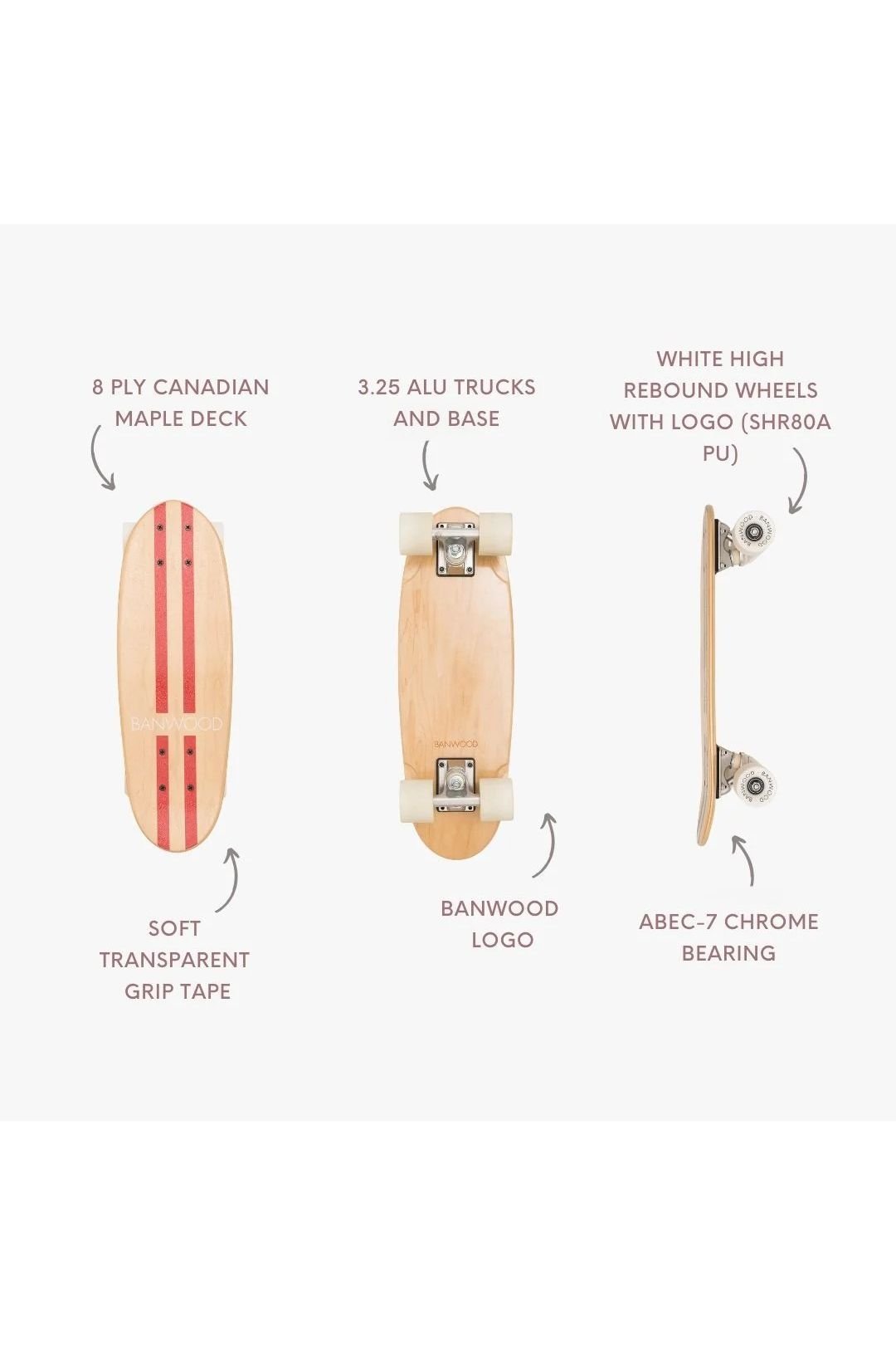 Banwood skateboard - red van Banwood | Kids Conceptstore Le Fanfare